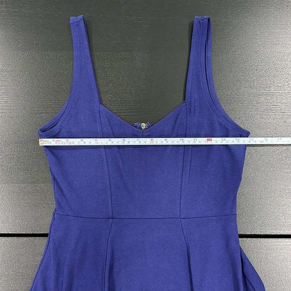 Express Cobalt Blue Purple Sweetheart Neckline Stretch Cotton Mini Dress - S - Picture 8 of 8